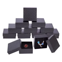 12pcs square cardboard jewelry gifts boxes for earring ring pendant packaging display box 7 5x7 5x3 5cmwith sponge inside