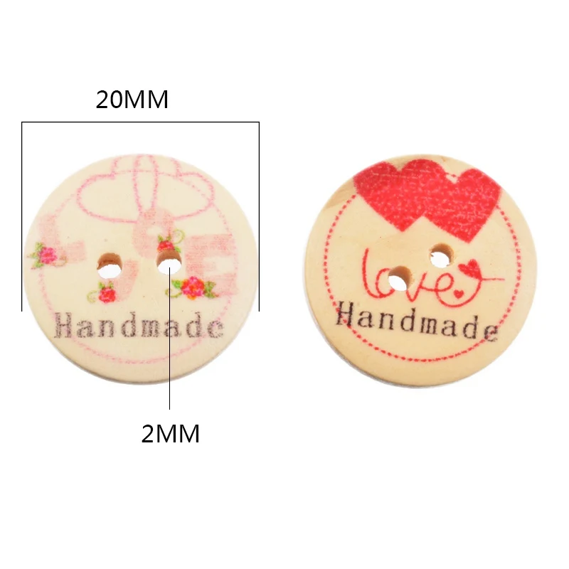50PCs Handmade Round Wooden Buttons For Needlework DIY Decorative Crafts Clothes Scrapbooking Sewing | Дом и сад