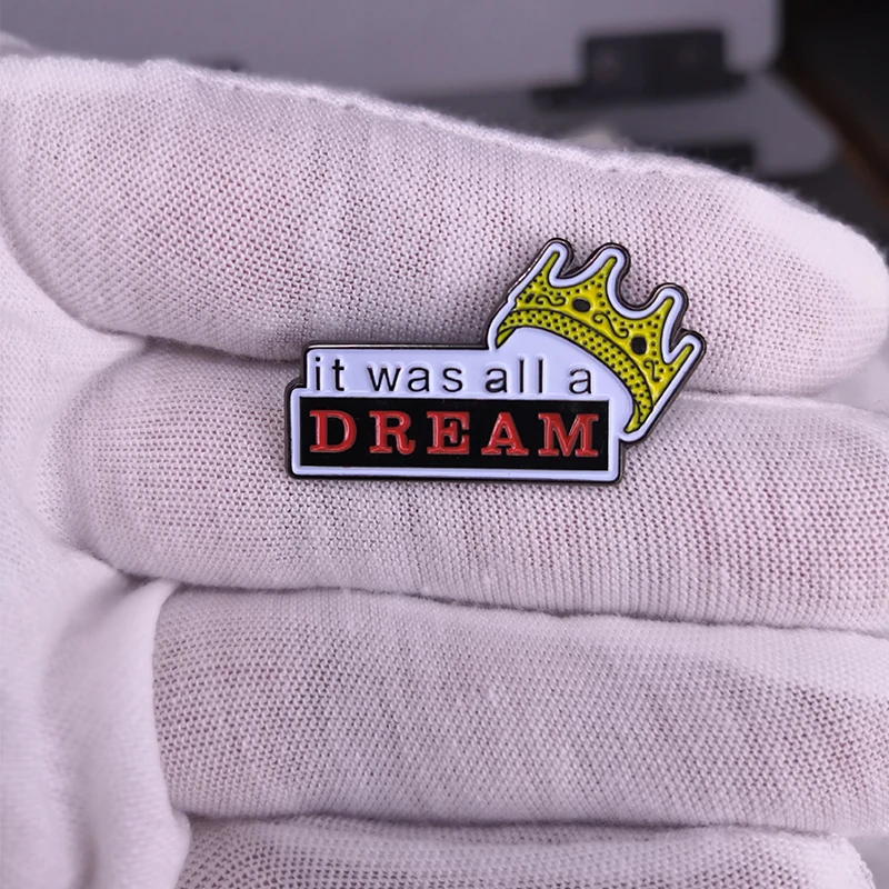 Брошь Biggie Smalls It was all a dream эмалированная заколка классический аксессуар в стиле