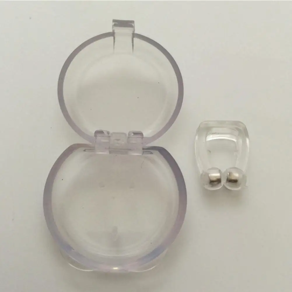 

Silicone Magnetic Anti Snore Stop Snoring Nose Clip Sleep Tray Sleeping Aid Apnea Guard Night Device with Case