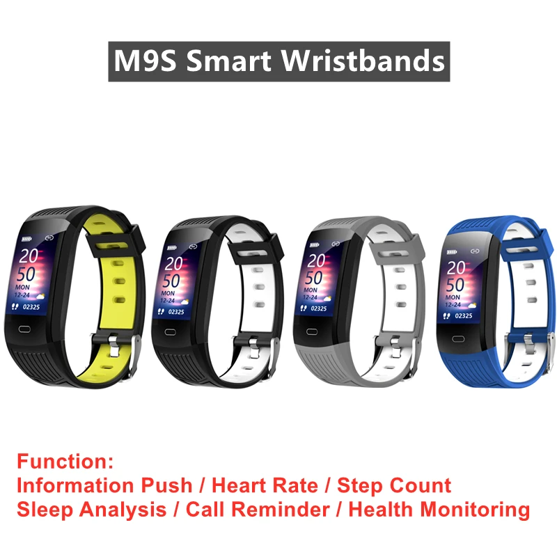 

Wristbands M9s Smart Electronic Bracelet Information Push Heart Rate Step Count Sleep Analysis Call Reminder Health Monitoring