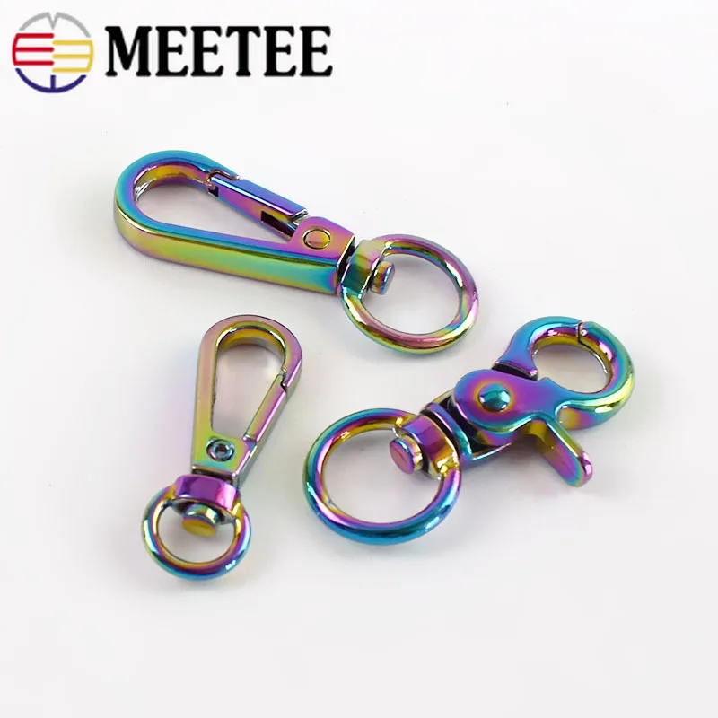 

10/20pcs 8mm/13mm Colored Metal Buckles for Bag Dog Collar Webbing Clasps Lobster Strap Swivel Trigger Snap Hook DIY Accessories