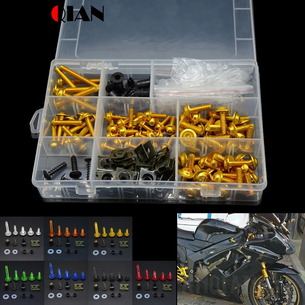 

Universal Motorcycle Aluminum Fairing Screws Bolts Kit For Ducati 800SS/800 Supersport 900SS/900 Sport M900 /900 Monster S Dark