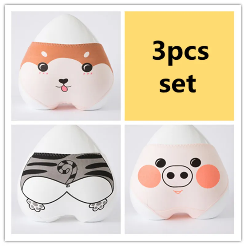 ZHIMO трусы с милым животным собачкой Свинкой женское хлопковое нижнее белье