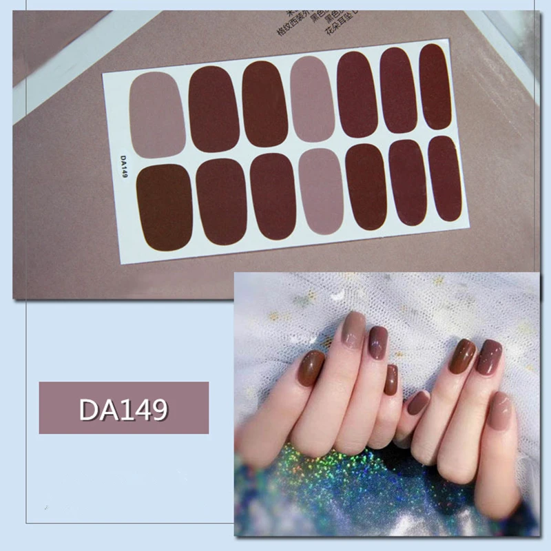 Lamemoria 1 лист горячая Распродажа однотонные полные обертки для ногтей 3D искусство