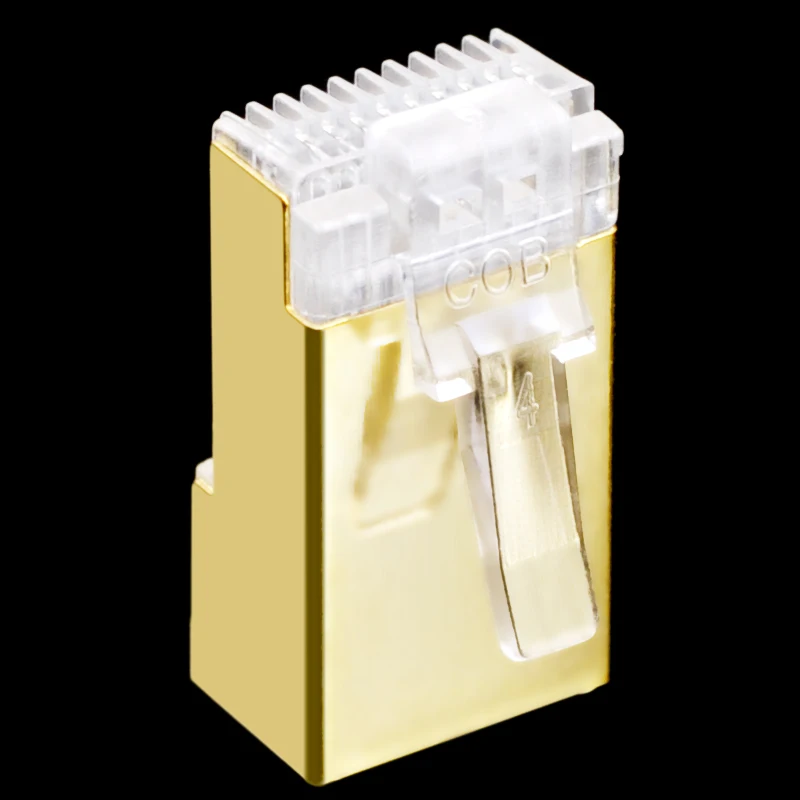 CNCOB 10P10C RJ50 многожильный соединитель для сетевого кабеля RJ48 прозрачный штекер
