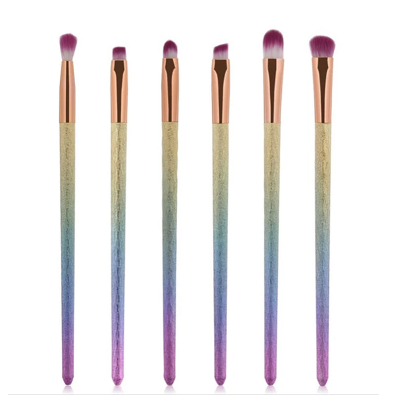 Кисти для макияжа 6 шт градиент тени век Кисть смешивания кисти бровей волокна