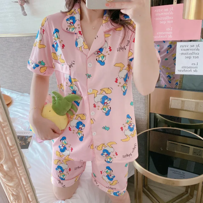 Disney Микки Маус для девочки Пижама летнее платье с Минни футболка короткими