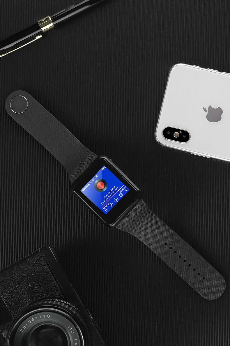 Bluetooth часы mp3 с HiFi звуком сенсорный экран HD цветной экран Портативные умные часы для бега mp3 музыкальный плеер