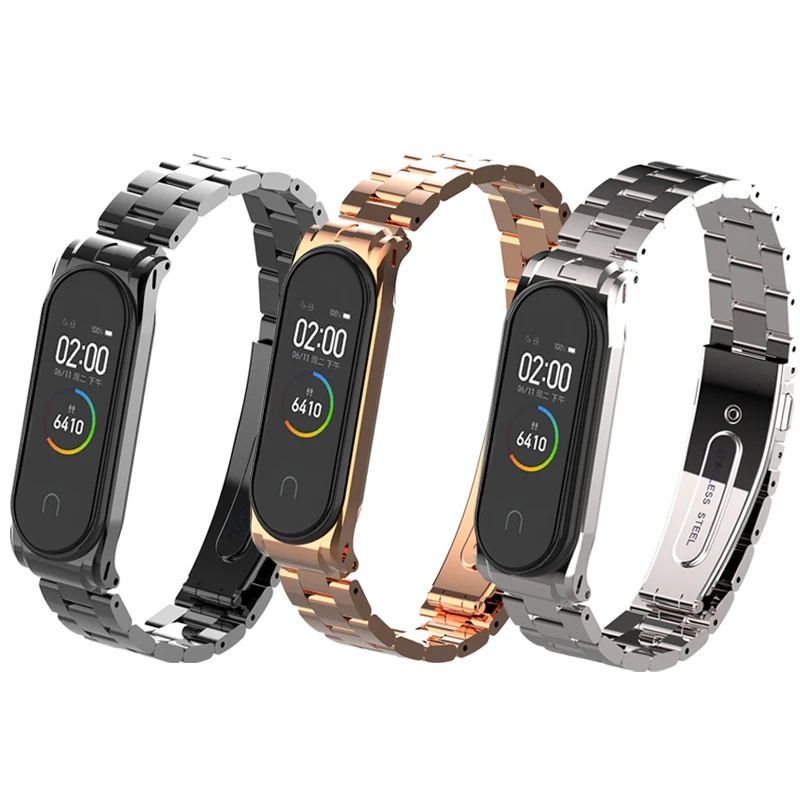 Браслет Amazfeel для mi band 4 металлический ремешок mi band 4 ремешок на запястье из нержавеющей стали ремешок для mi band 3 mi band 3 ремень