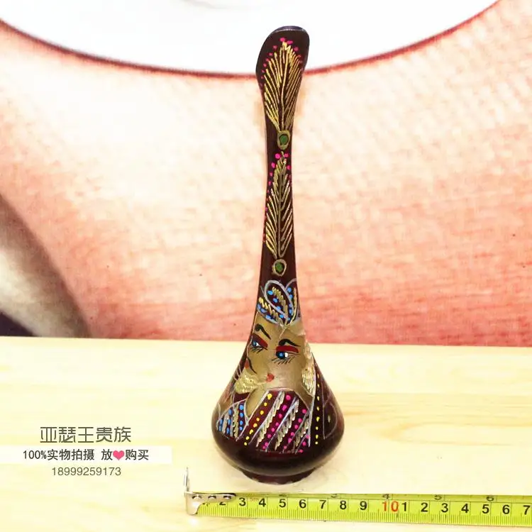 

Luxury Metal Retro Vase Plant Pot Garden Wedding Desk Decor Plant Vase Copper Luxury Office Accessories Jarrones Home Decoration