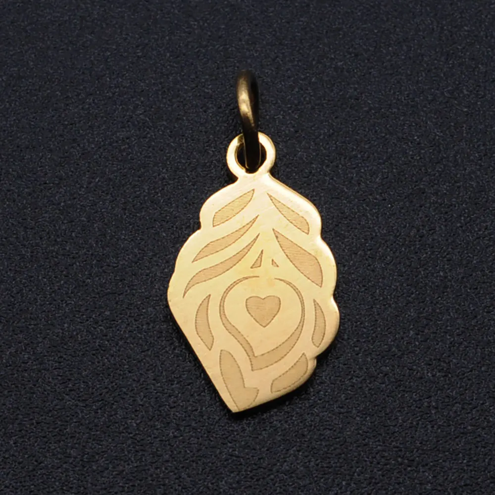 10pcs/lot Sun Feather Leaf 316L Stainless Steel DIY Charms Pendants For Making Necklace Accessories Gifts | Украшения и