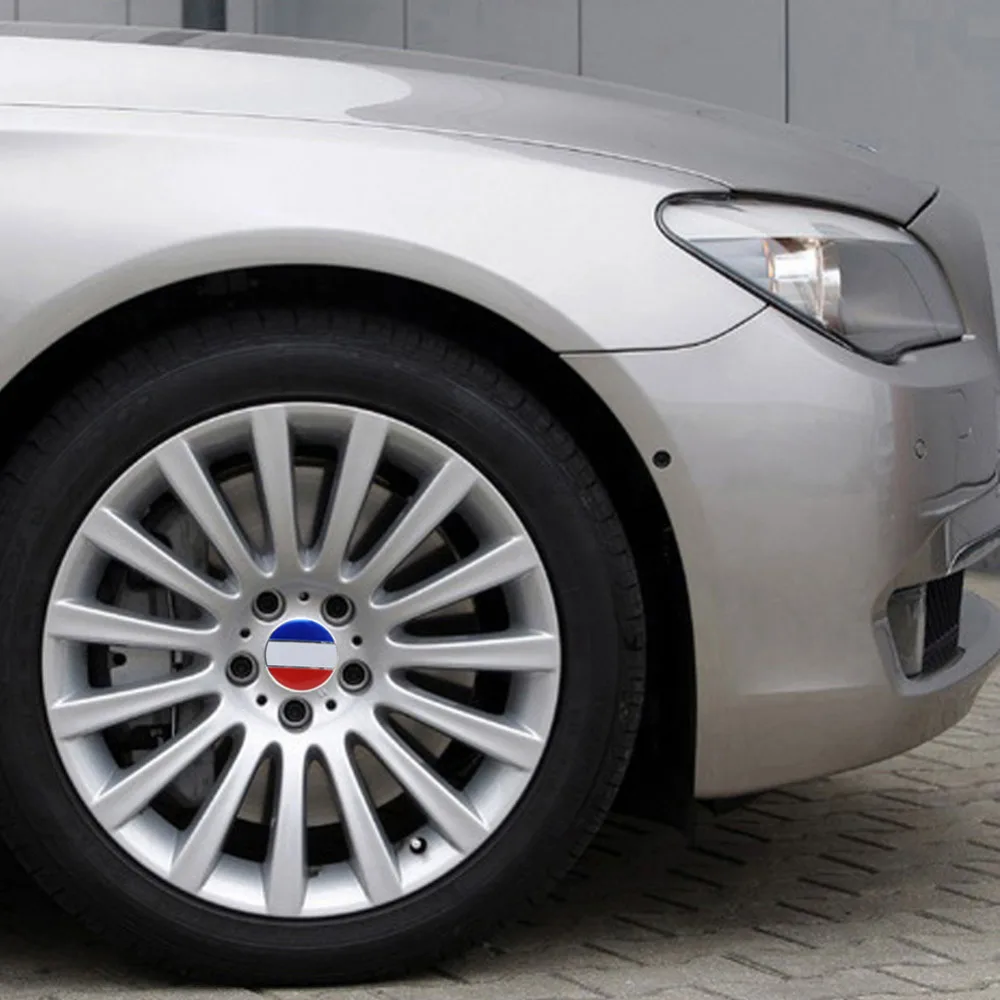 

ZZTZZ 4pcs/lot 56mm France Flag Alloy Car Wheel Center Hub Caps Sticker Emblem for Universal Cars Motorcycle Decorative