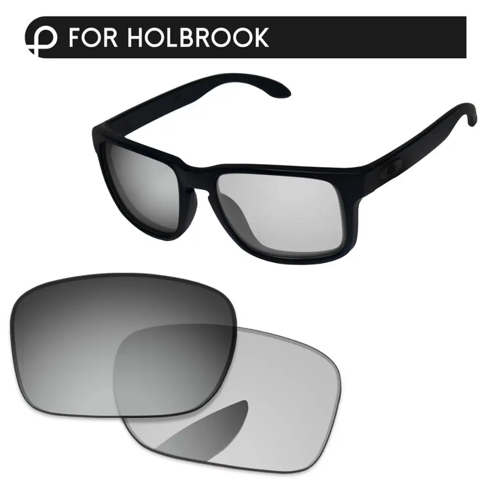 Grey Photochromic PapaViva поляризованные Сменные линзы для аутентичных солнцезащитных очков Holbrook OO9102 UVA& UVB защита-несколько вариантов - Цвет линз: Grey Photochromic