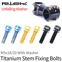 risk titanium m5 18 mm mtb bike stem bolts for fsa and thomson bicycle stem 6 piece lot
