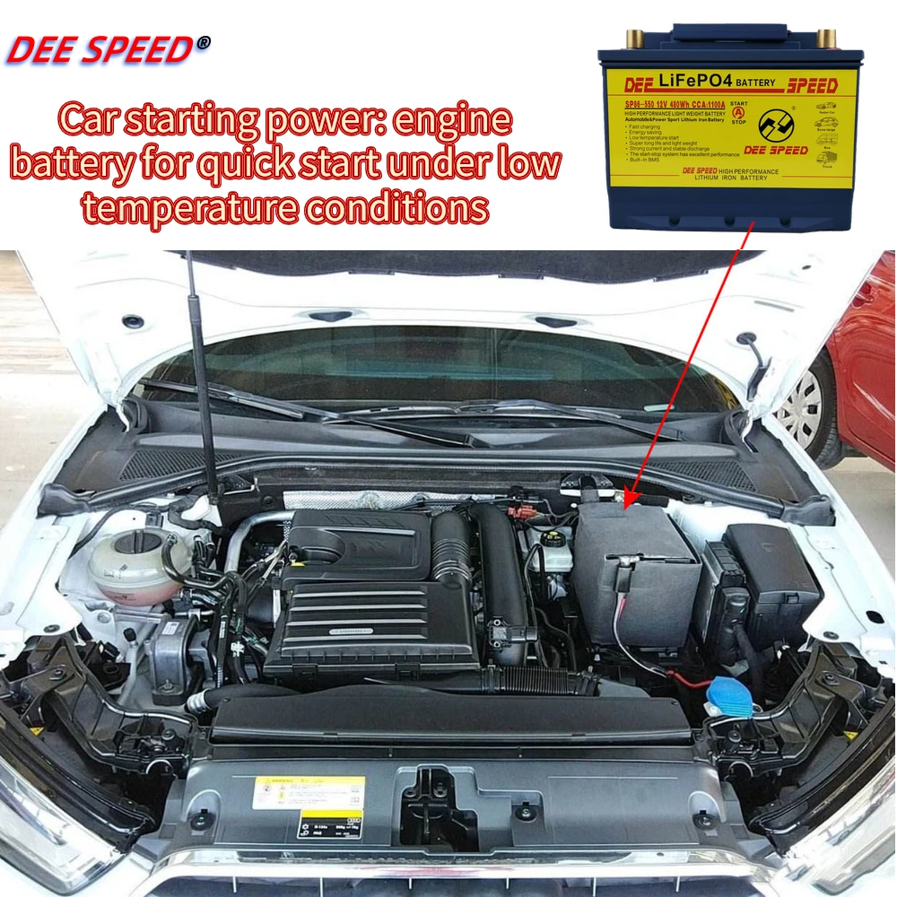 LifePO4 12V литиевая железная батарея для автомобиля 86-550 40Ah стартер двигателя с bms bmw
