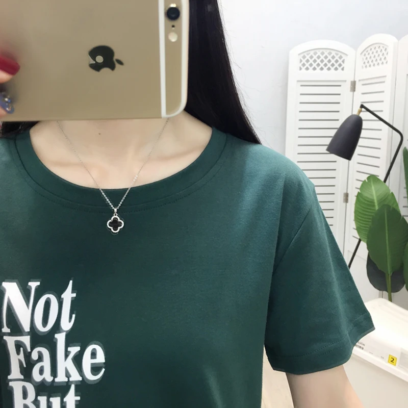 

Letter T-Shirt Print T Shirt Women Casual Summer Tops 2020 Short Sleeve Tshirt Female Plus Size Womens Clothing Tee Shirt Femme