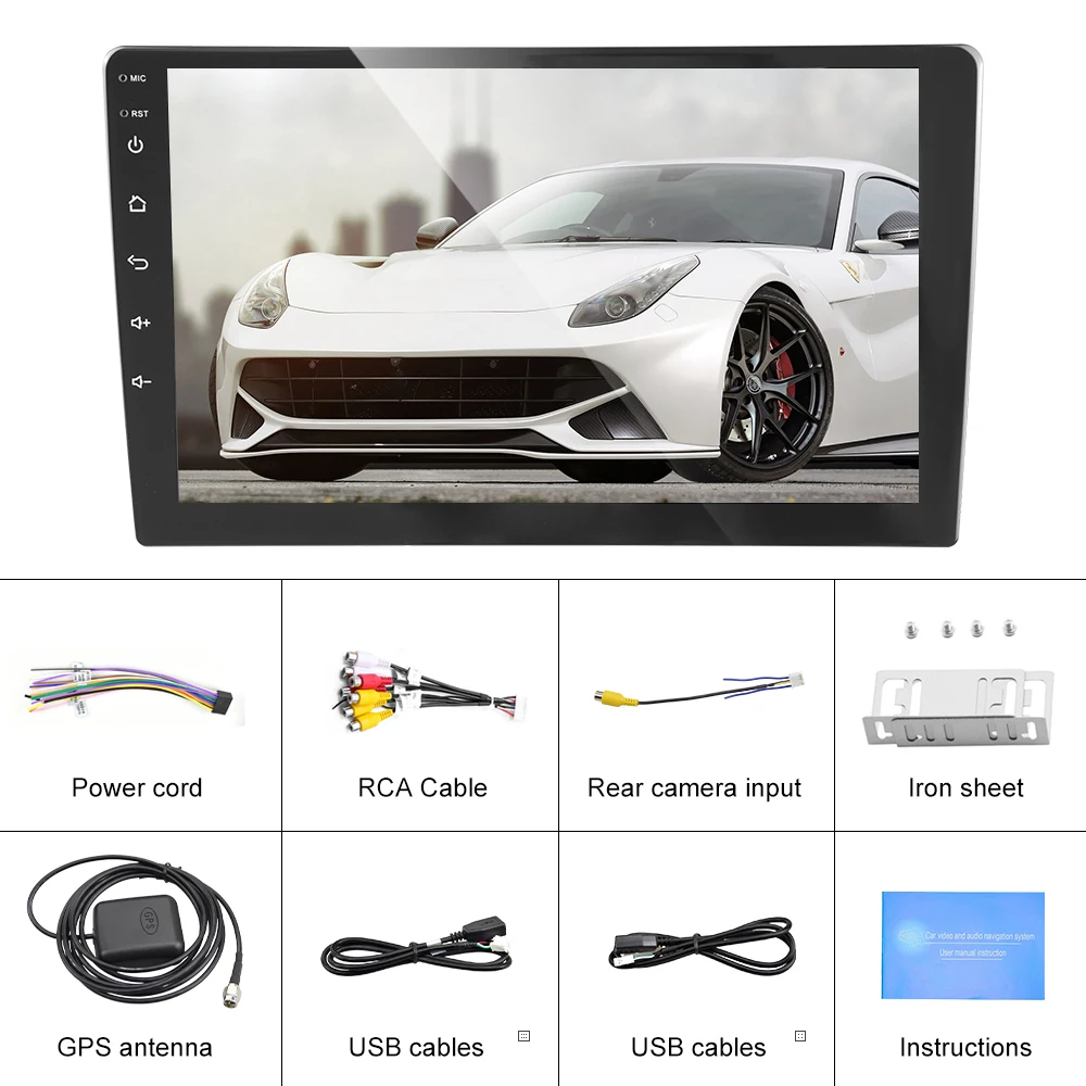 Автомобильный мультимедийный плеер Podofo 9 &quot Android 2 DIN автомагнитола 2din стерео