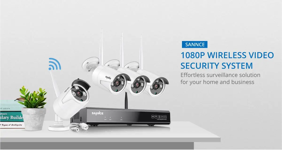 SANNCE 8CH Беспроводная NVR CCTV система 1080P IP камера wifi Всепогодная ИК ночного видения CCTV домашняя камера безопасности комплект видеонаблюдения