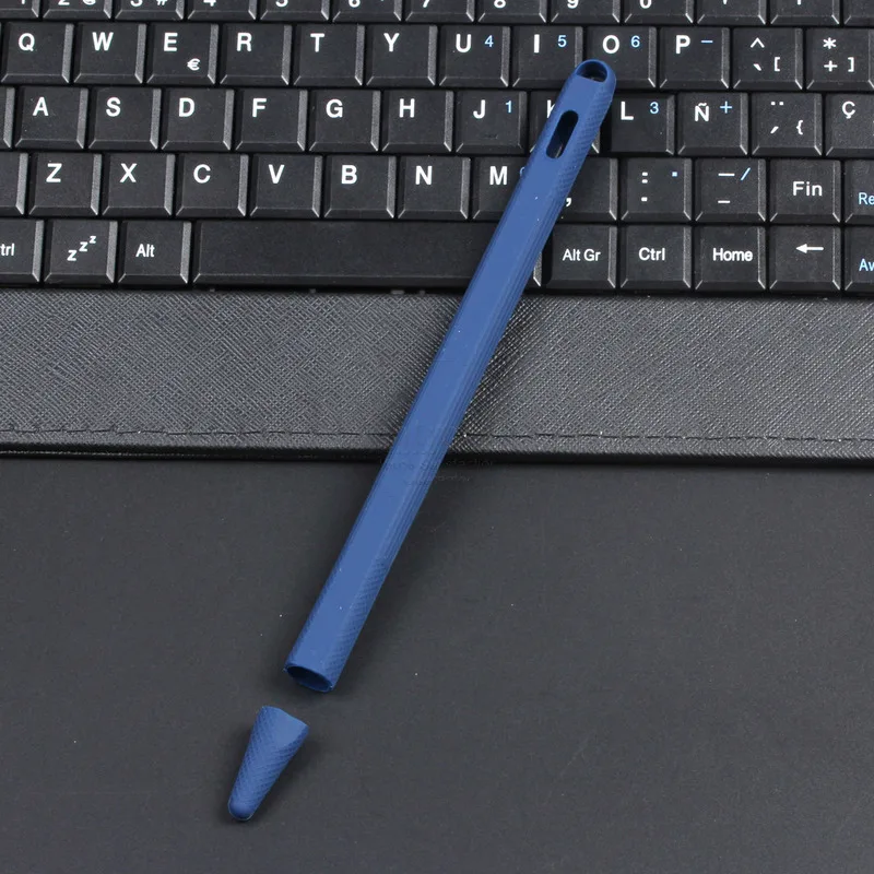 Новинка для Apple Pencil 2 Чехол Мягкая силиконовая ручка-стилус для планшета держатель для iPad Pencil 2-го поколения крышка Насадка На глушитель сумка сумки - Цвета: Deep Blue
