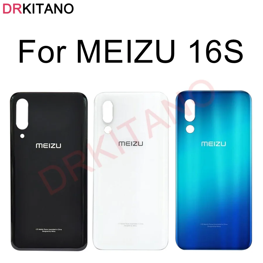 Задняя стеклянная крышка для MEIZU 16th 16 Крышка батарейного отсека задняя дверь корпус чехол для MEIZU 16S 16X16 th 16 Plus задняя крышка батарейного отсека
