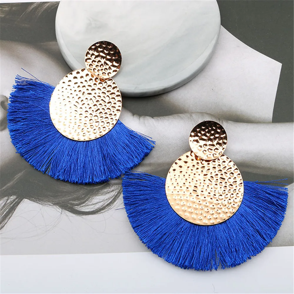 Женские круглые серьги кисточки CRLEY элегантные Винтажные в европейском стиле