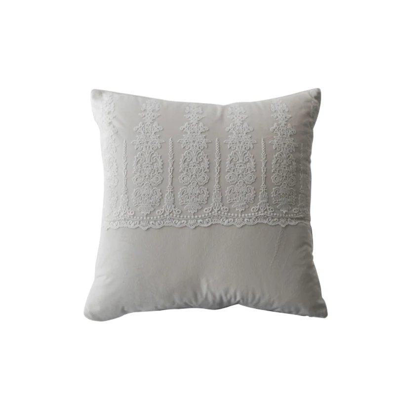 

French Romantic Palace Style European Style Lotus Leaf Lace Rectangular Pillow Cushion Cover Princess Style Bedroom Pillow