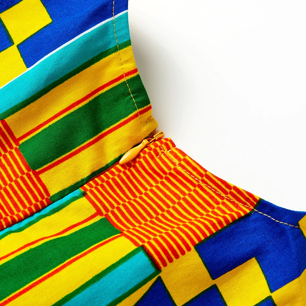 Африканская одежда для детей, для маленьких девочек, kente batik, платье с принтом, Анкара, платья, африканская Дашики, kente, традиционная одежда для детей