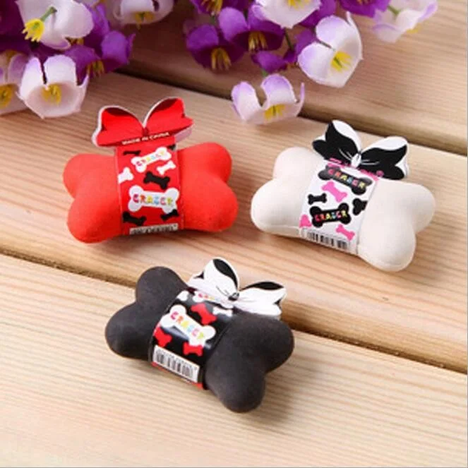 1pcs/lot Kawaii Pencil Eraser Bone Design Writing Eraser Stationery Pencil Eraser Student Gifts