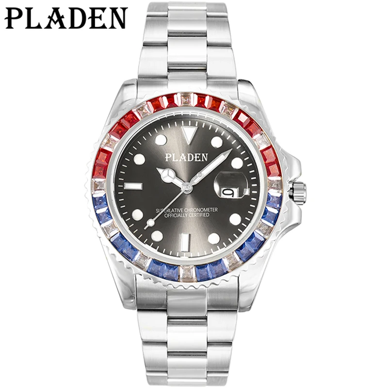 PLADEN 2021 New Men Quartz Watch Top Brand Male Watches Fashion Waterproof Sport Clock Luminous Magnifier Date AAA Reloj Hombre
