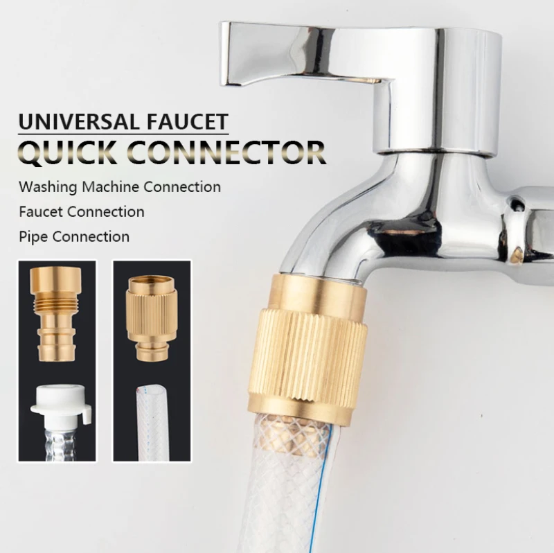 

1/2" Outdoor Garden Hose Quick Connect Water Hose Fit Brass Connector Set Hose Fitting Water Hose Connectors Garden Supplies