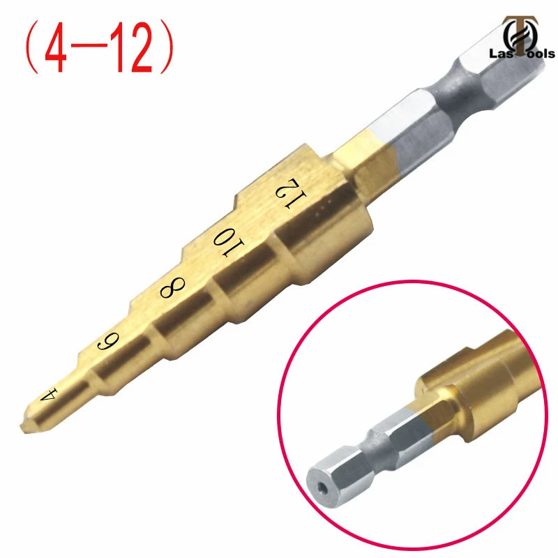 3 шт. шаговый конус HSS Коническое сверло набор дыра резак метрических на возраст