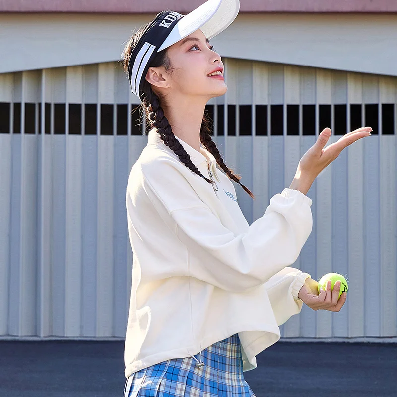 

SEMIR Sweater Women Polo Collar Spring Jacket 2021 New Fall-shoulder Sleeve Women Pullover Cute College Style