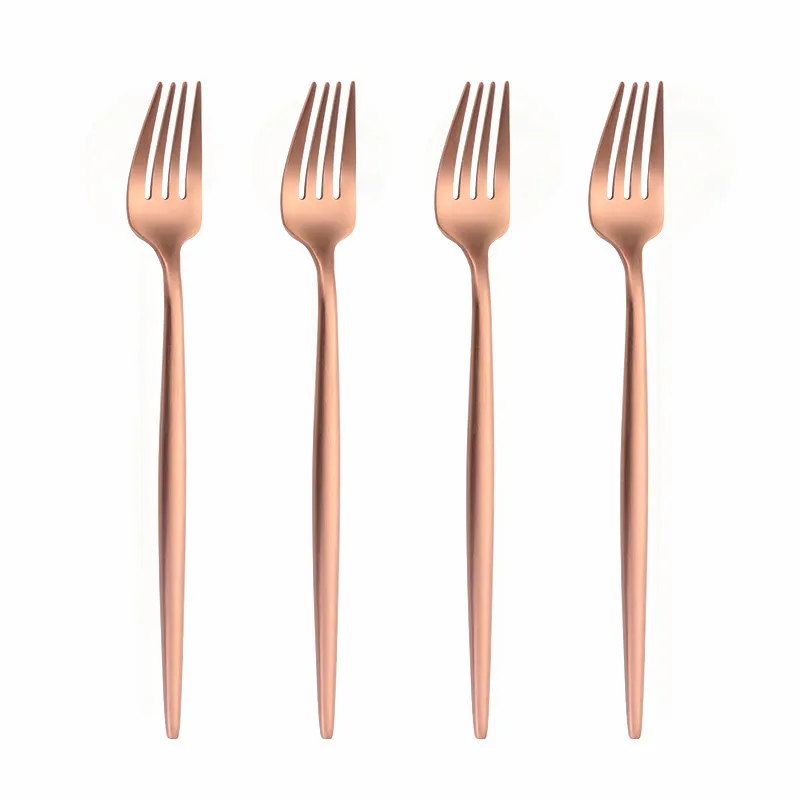 Розовые золотые столовые приборы Нержавеющая сталь столовых приборов в