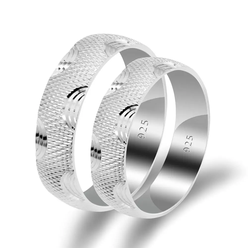 Комплект колец для влюбленных из серебра 925 пробы | Украшения и аксессуары