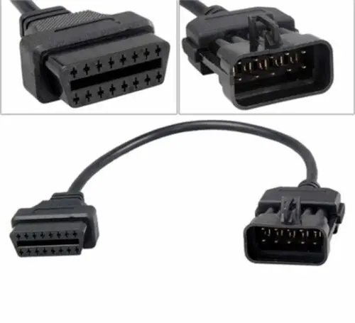Для Opel 10Pin к OBD2 16Pin Женский Диагностический соединительный кабель OBD II для 10