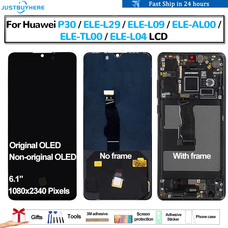 

Original OLED For Huawei P30 ELE-L29 ELE-L09 ELE-AL00 ELE-TL00 ELE-L04 Pantalla lcd Display Touch Panel Screen Digitizer Assembl