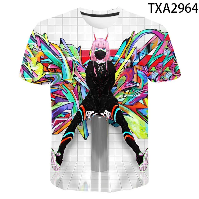 

2021 new summer men's shirt short-sleeved casual T-shirt 3D digital printing street style large size T-shirt