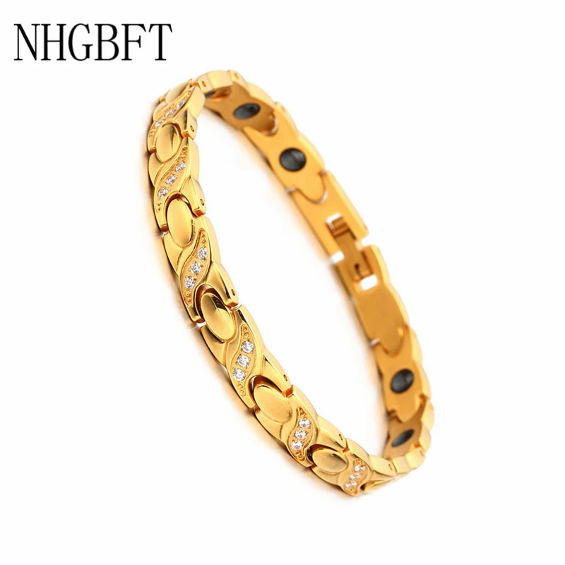 NHGBFT Черный желчный камень здоровый движения медицинский браслет для женщин