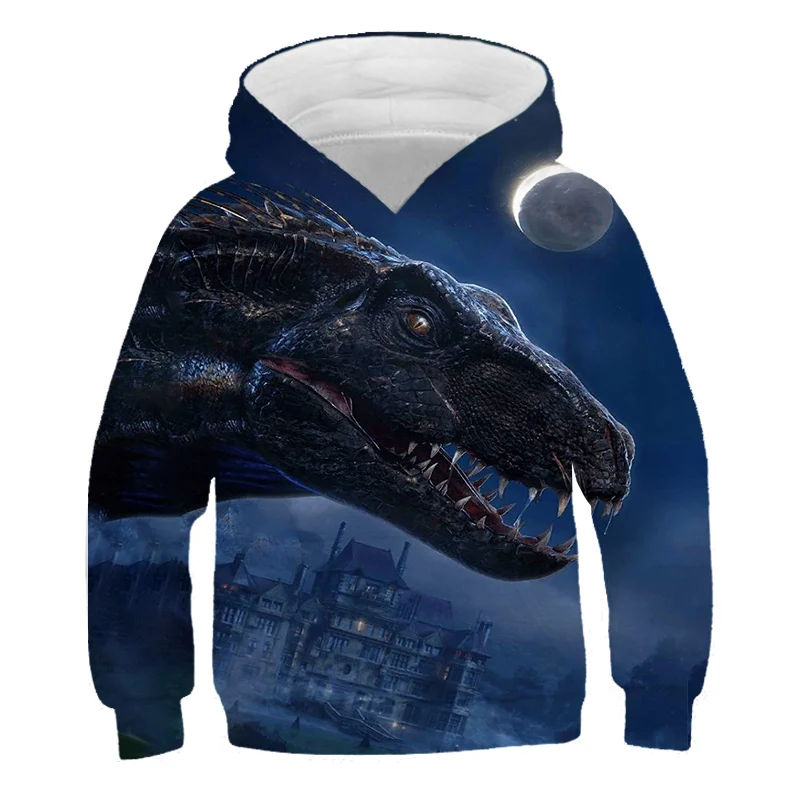 

Jurassic Park 3D-printed hoodies for boys and girls casual sweatshirts street tops Jurassic World cool hoodies for boys and girl