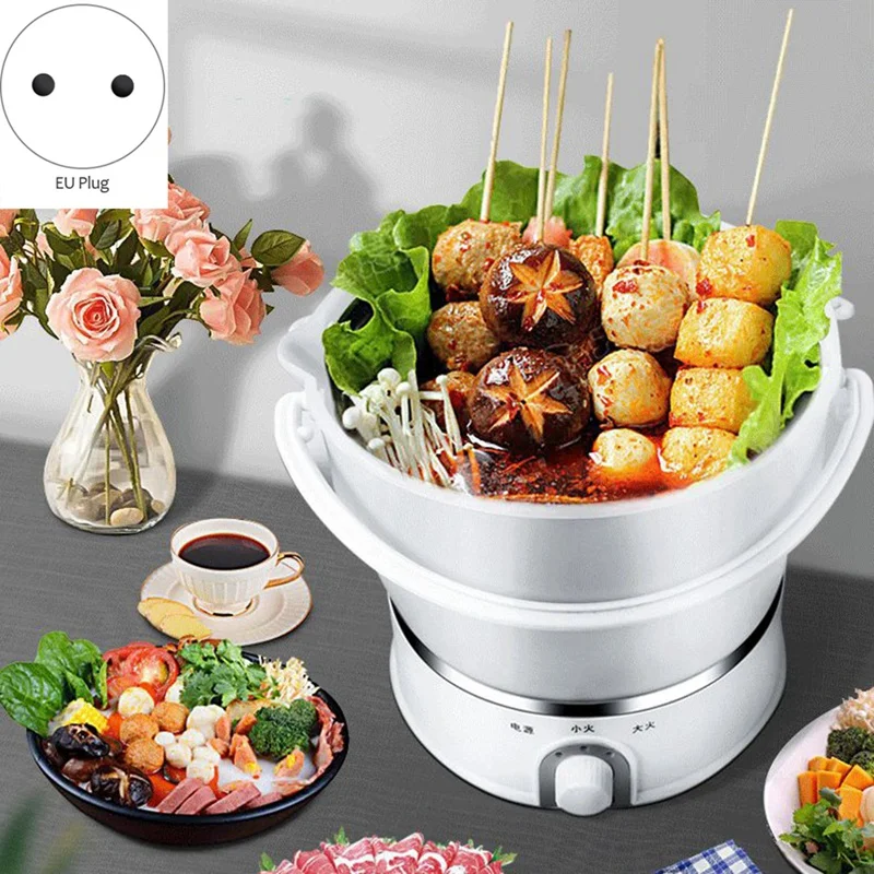 1Л сложенный пищевой силикон Медленная Плита Портативный кухонный горшок мини