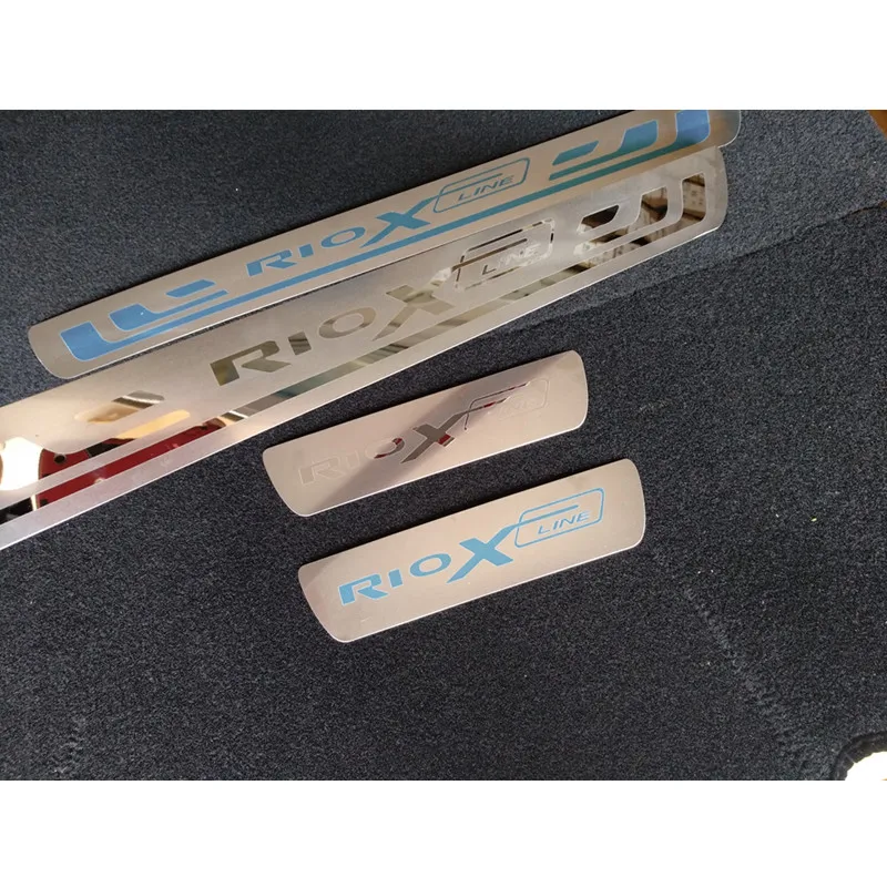 Накладка на порог из нержавеющей стали для KIA RIO 2017-2019 Rio X Line | Автомобили и