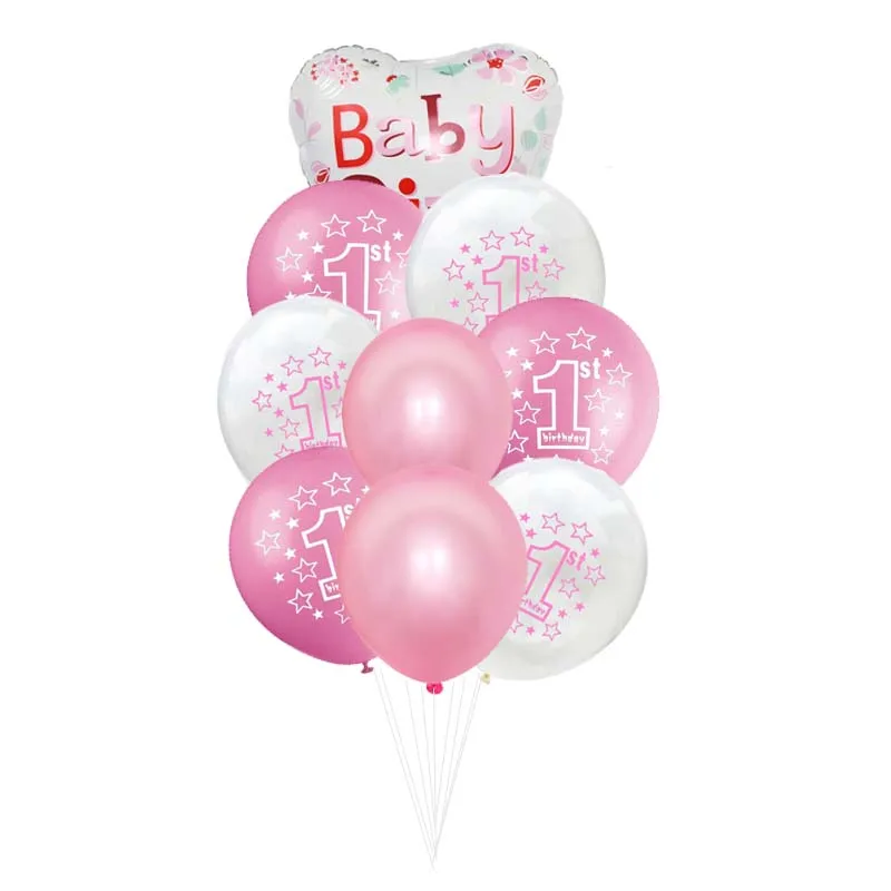 8 сезонов синие розовые воздушные шары из фольги для мальчиков и девочек