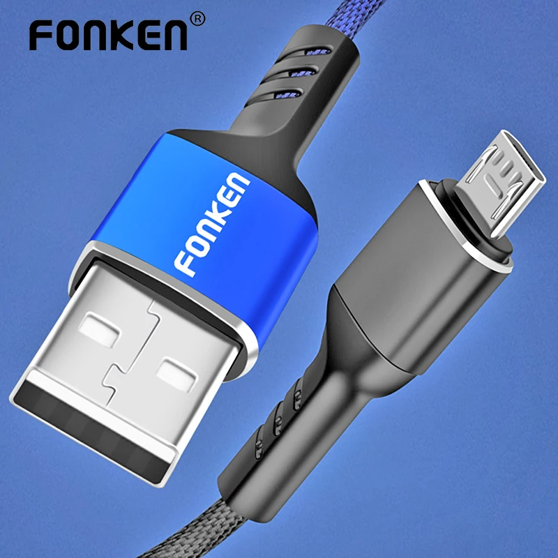 FONKEN Micro USB кабель 3A Быстрая зарядка Android Кабели ЗУ для мобильного телефона