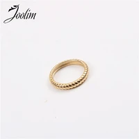 joolim high end pvd fashion retro easiest twisted rings for women stainless steel jewelry wholesale