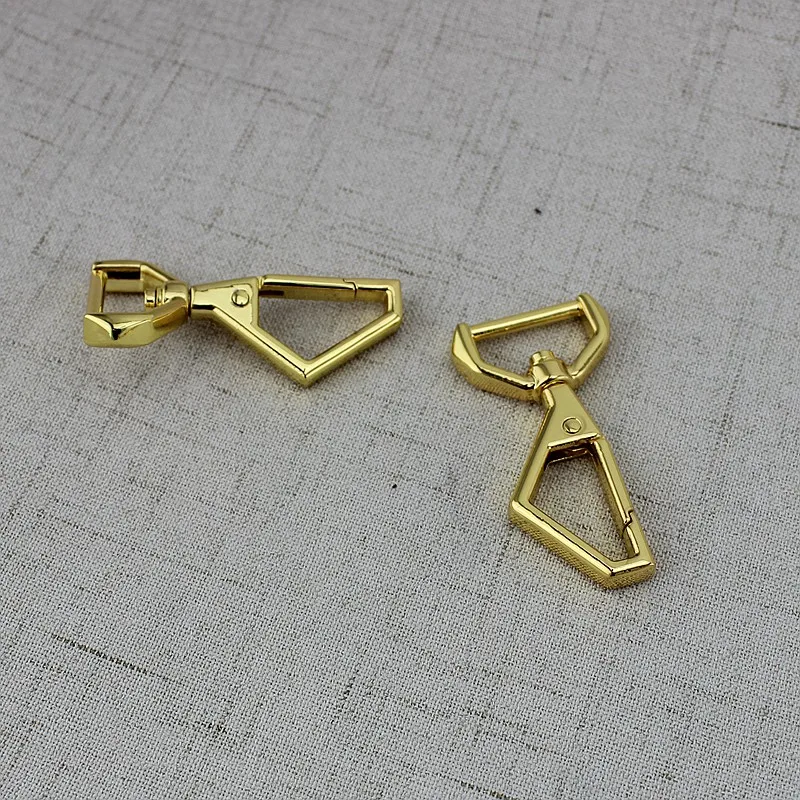Крючки для сумок квадратные золотистые с треугольной пряжкой 4 шт. | Багаж и сумки