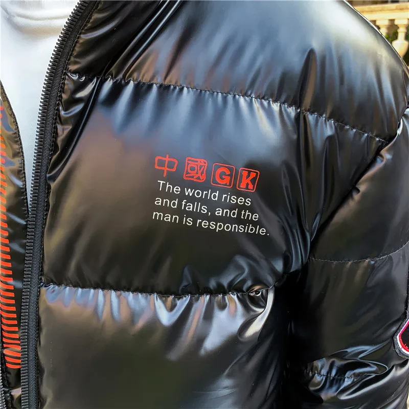 Men's jacket Autumn winter 2020 new fashion CHINA heart logo standing-collar cotton-padded coat thick warm outwear coats