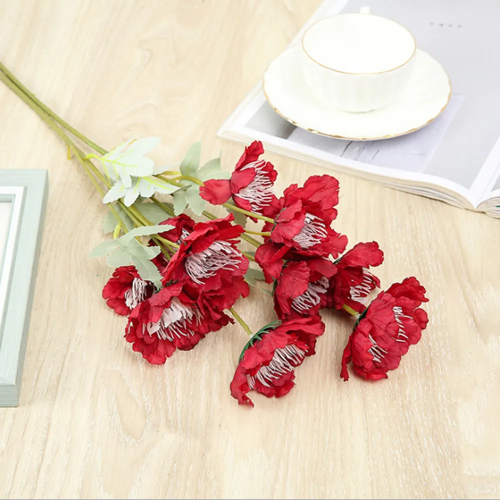 

1 Bunch of 6 Flower Heads Floating Snow Peony Flower Arrangement Artificial Flower DIY Wedding Home Restaurant Office Decoration