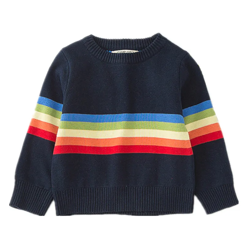 Funfeliz свитер для маленьких мальчиков осенне зимние топы вязаный девочек Детский