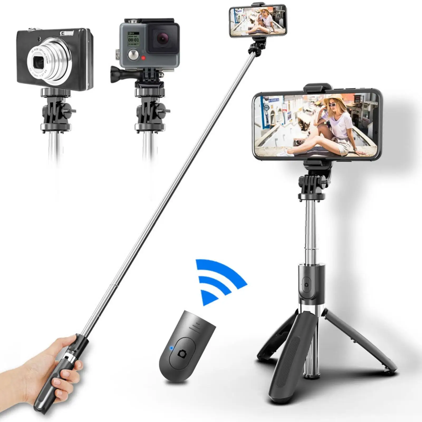

Многофункциональный штатив-Трипод для Мобильный телефон selfie stick Регулируемый с дистанционным управлением по Bluetooth Управление штатив-Трипо...